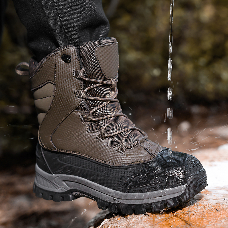 Hiking Boot Waterproof - Winter Plush Warm Men Snow Boots