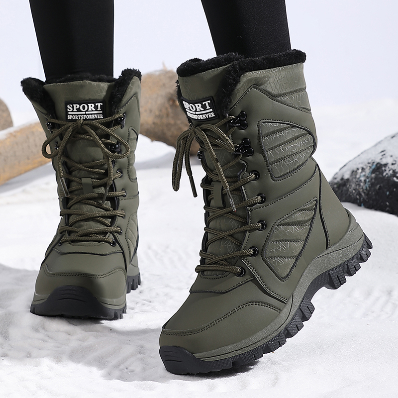 Hiking Boot Waterproof - Winter Women Snow Boot High-top Waterproof