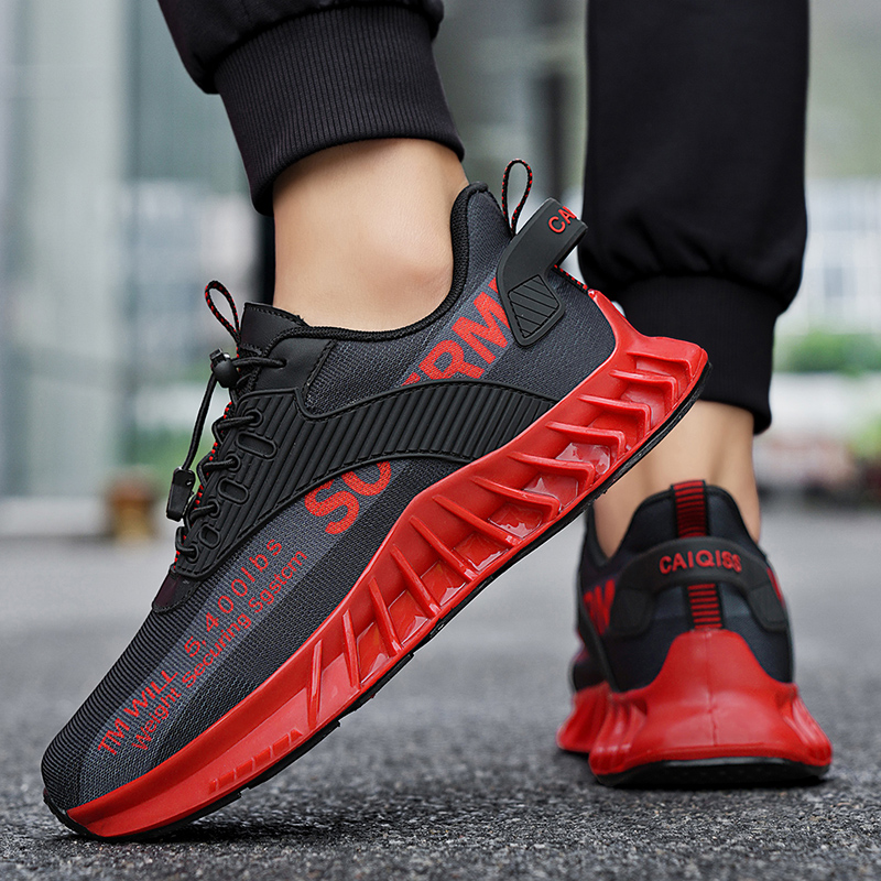Men'S Training Shoes - Men Running Shoes Breathable Mesh Shock-absorbing