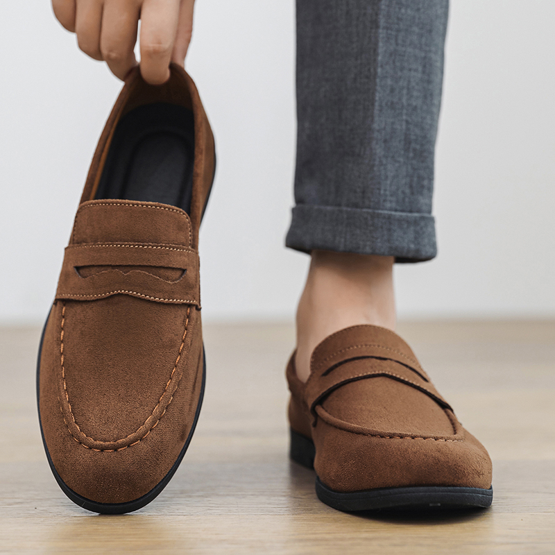 Men Shoes Loro Piana - New Classics Men's Suede Slip On