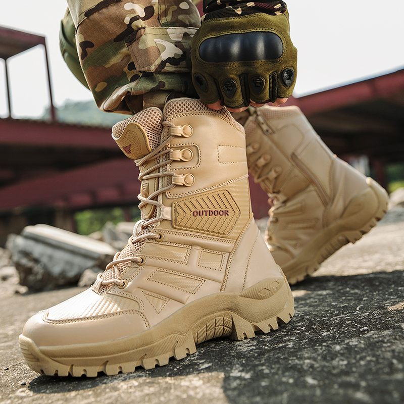 actical Military Boots Large S - Men'S Shoes No Laces 评论和价格