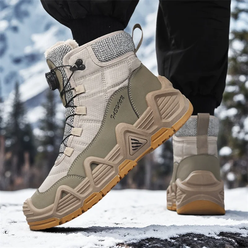 Warm Fur Outdoor Mens Combat T - Hiking Boot Waterproof 评论和价格