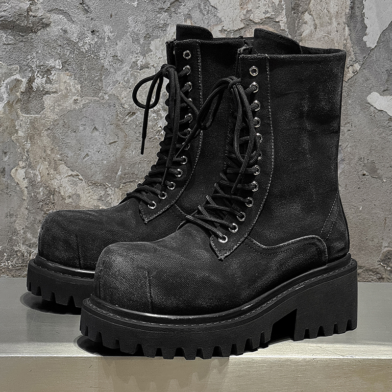 High Quality Retro Denim High  - Men'S Shoes To Increase Height 评论和价格
