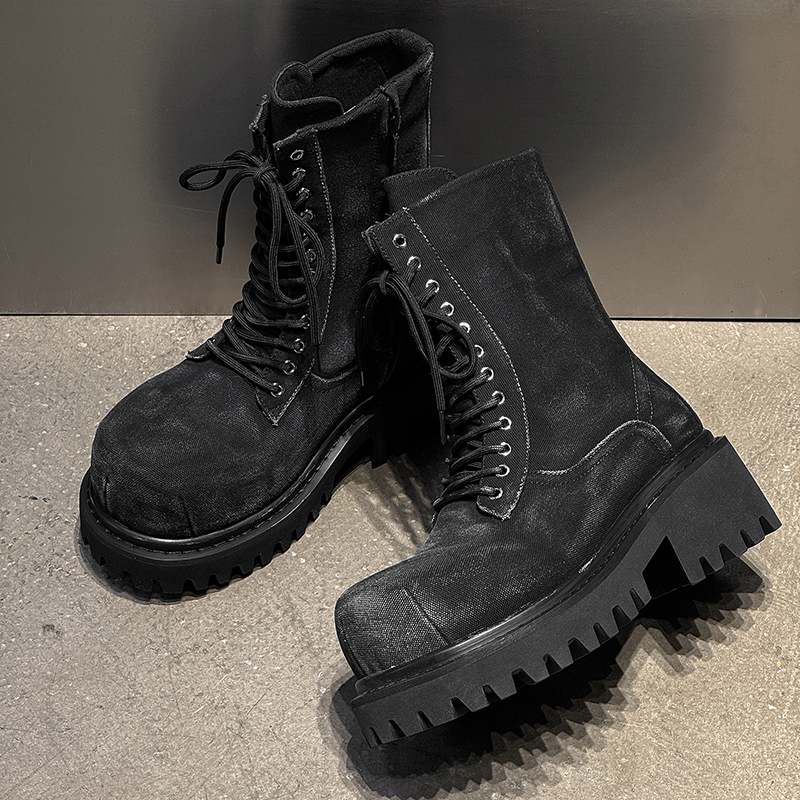 High Quality Retro Denim High  - Men'S Shoes To Increase Height 评论和价格