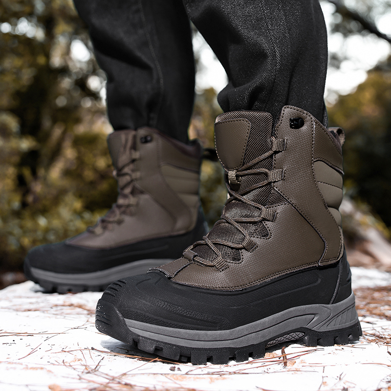 Winter Plush Warm Men Snow Boo - Hiking Boot Waterproof 评论和价格
