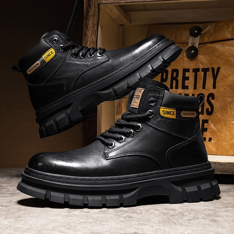 Vintage Men Platform Ankle Boo - Winter Boot Insulated 评论和价格