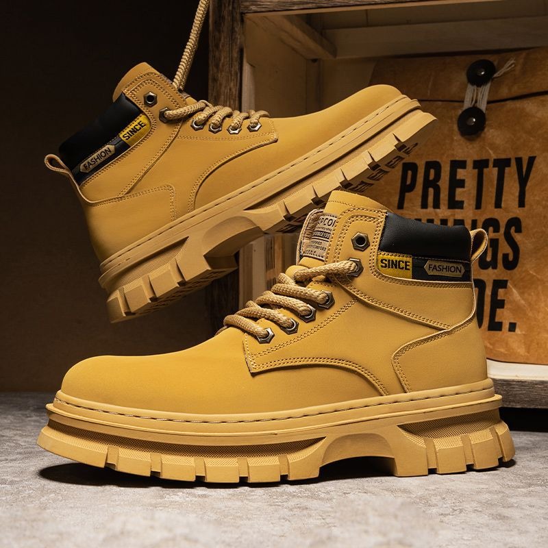 Vintage Men Platform Ankle Boo - Winter Boot Insulated 评论和价格