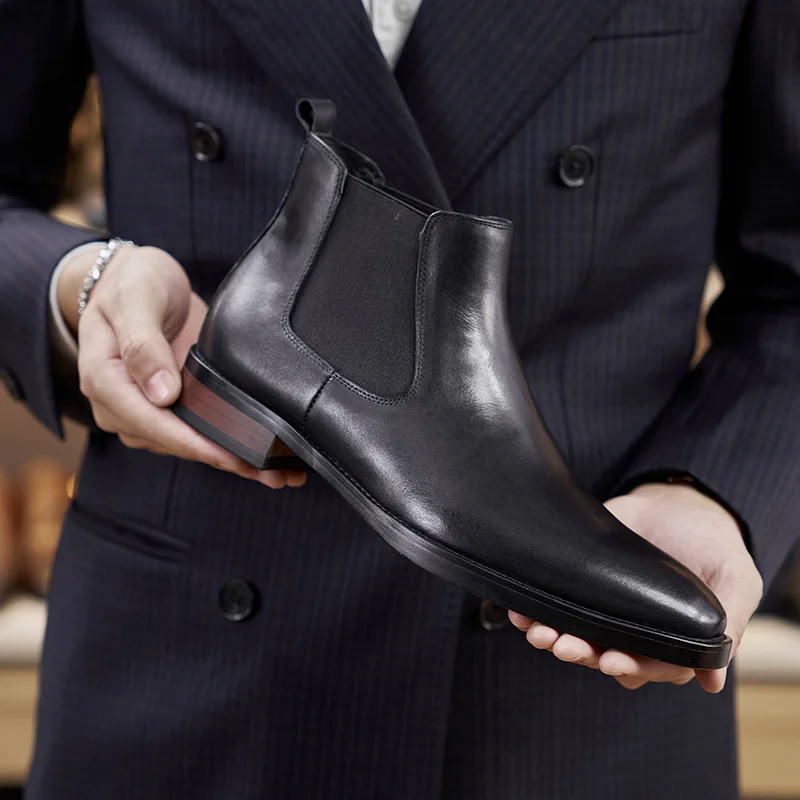 Retro Elegant Mens Chelsea Boo - Men Shoes For Wedding 评论和价格