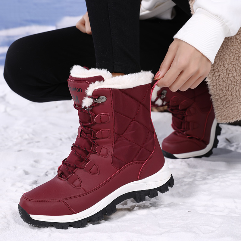 Winter Women Snow Boot High-to - Hiking Boot Waterproof 评论和价格