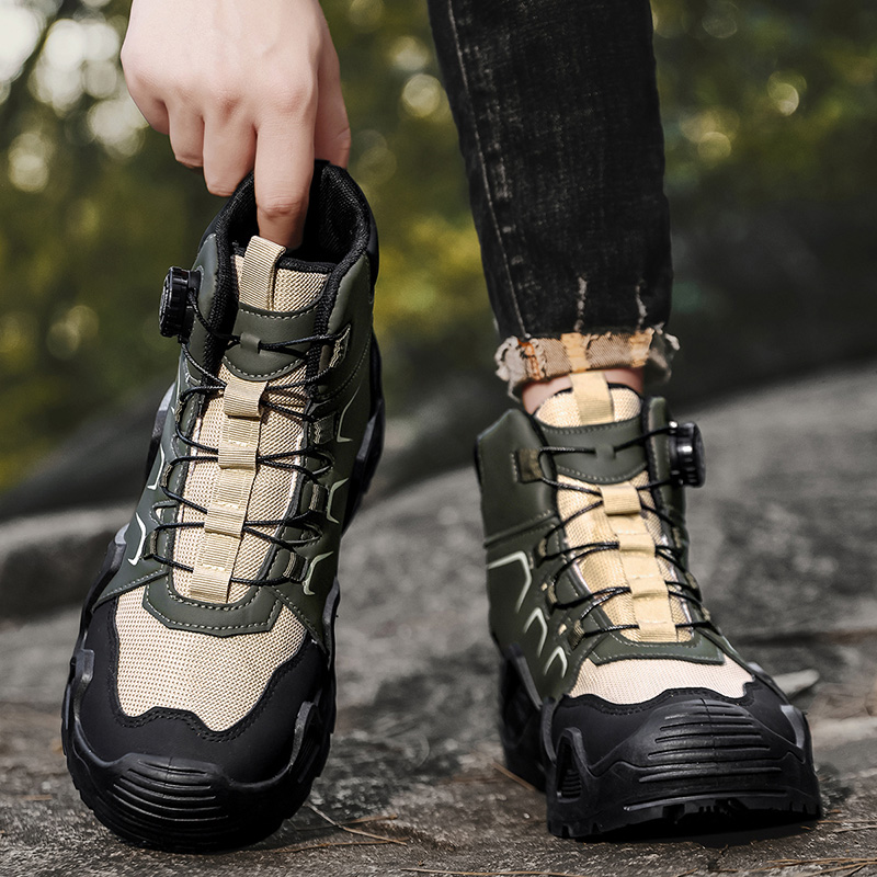 Men Tactical Boots Lace Up Bra - Hiking Boot Waterproof 评论和价格