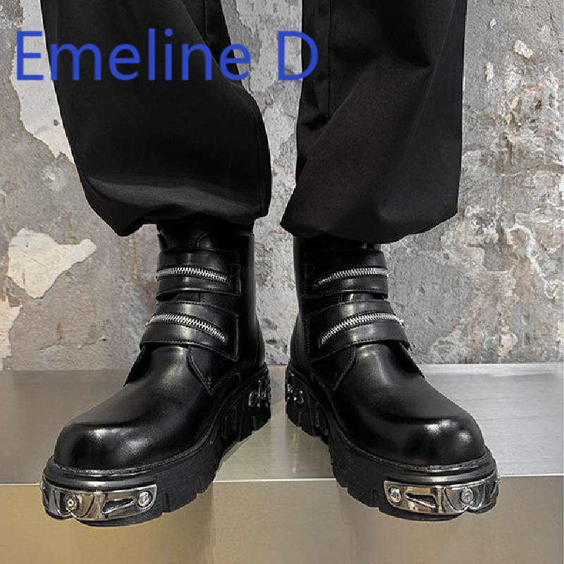 Dark Punk High Top Shoes Fashi - Men'S Shoes To Increase Height 评论和价格