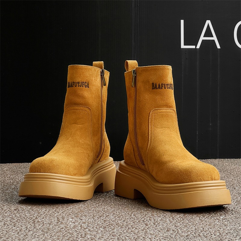 Winter Europe America Retro Th - Men'S Shoes To Increase Height 评论和价格
