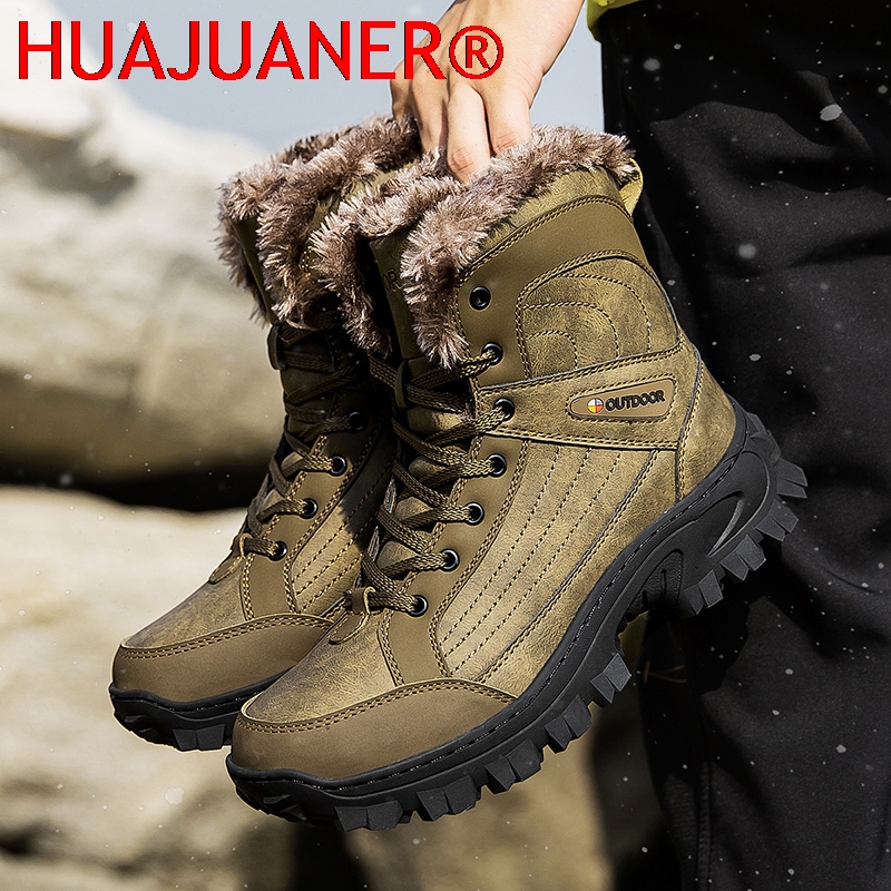 Men Winter Snow Boots Platform - Hiking Boot Waterproof 评论和价格